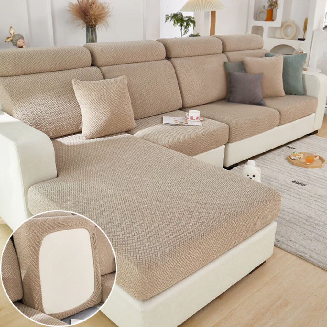 Valoren – Housse Élastique pour Canapé avec Coussins Détachables