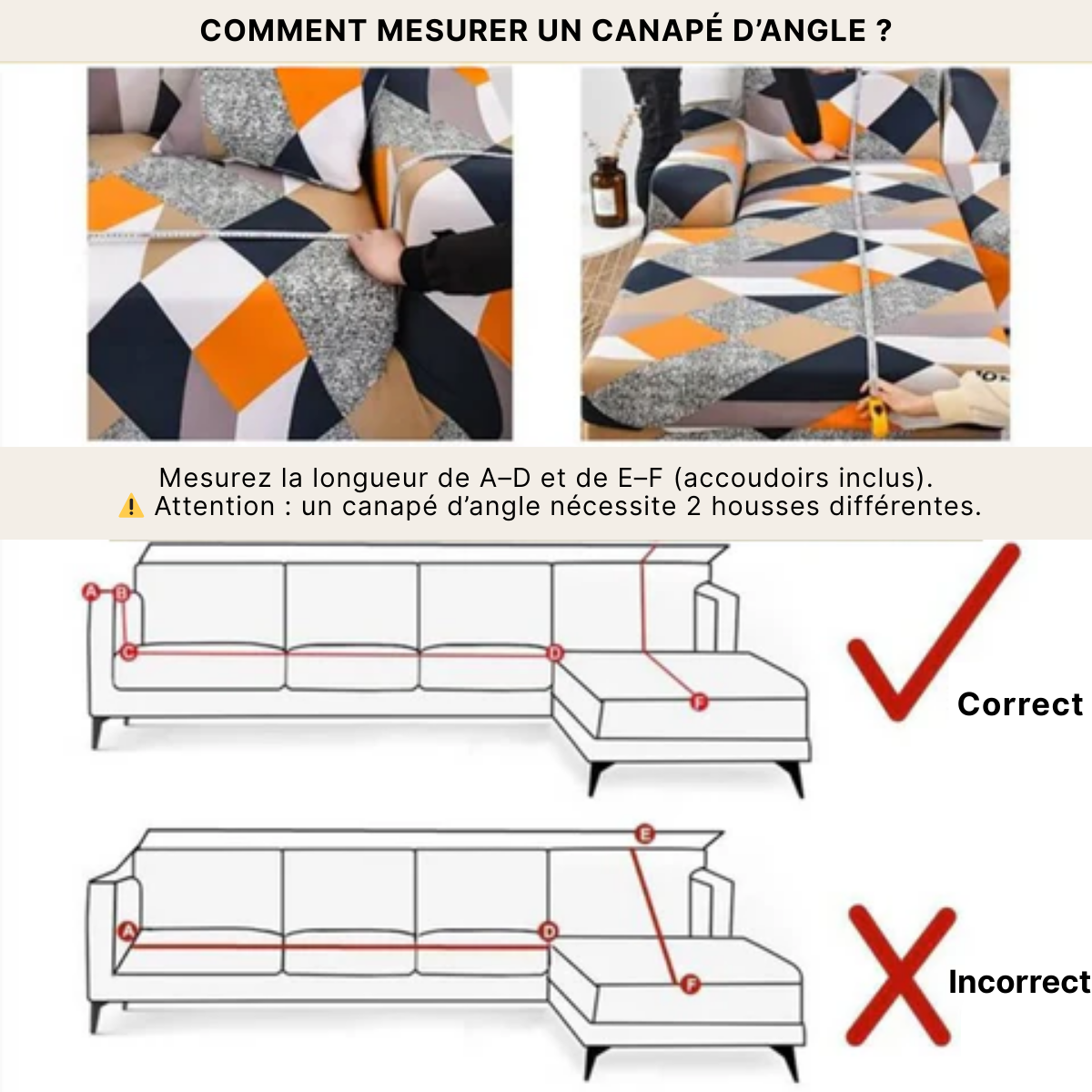 Clarven - Housse de Canapé Élastique