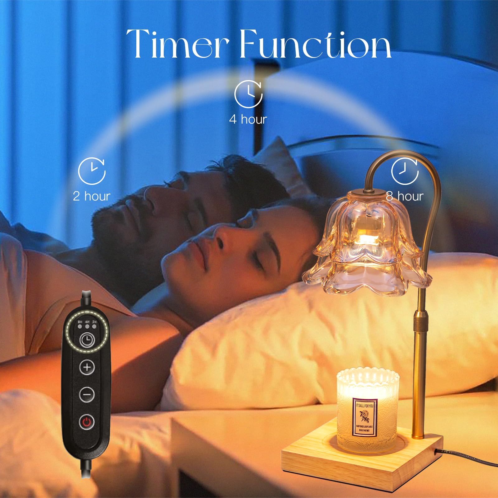 Moren Intérieur – Lampe Chauffe-Bougie Avec Variateur & Minuterie